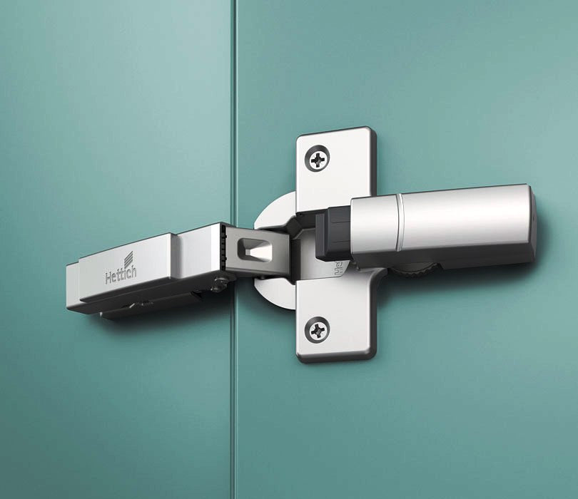 Hinge cup damper 9146514 for Hettich Intermat furniture hinge for retrofitting. Furniture door damper Hettich Silent System for Hettich Intermat furniture hinge for screwing on, from Hettich
