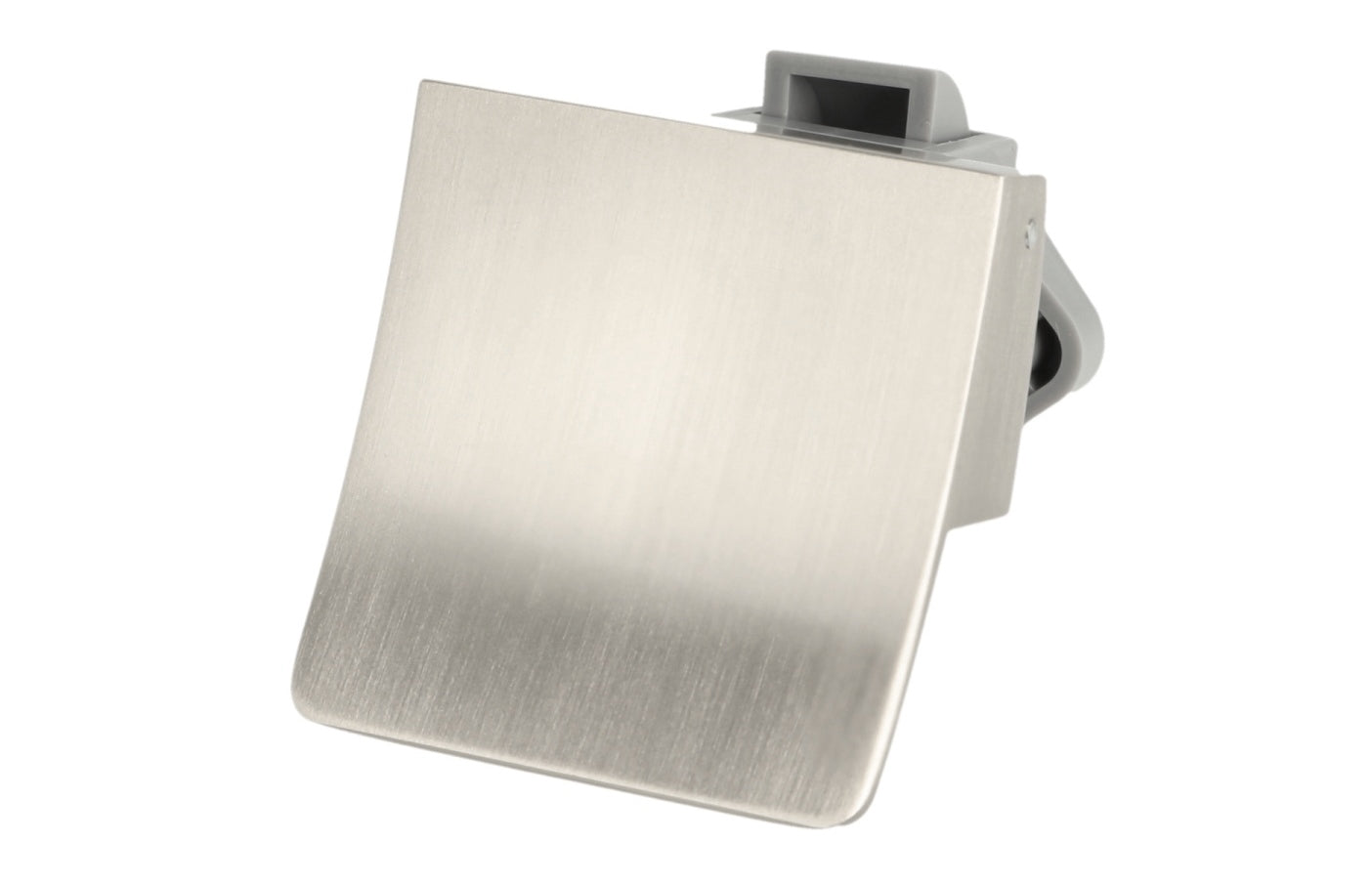 Robust snap lock with lifting handle, made of Zamak, surface: stainless steel look, design: square, 14.03.077-0 for caravans, yachts