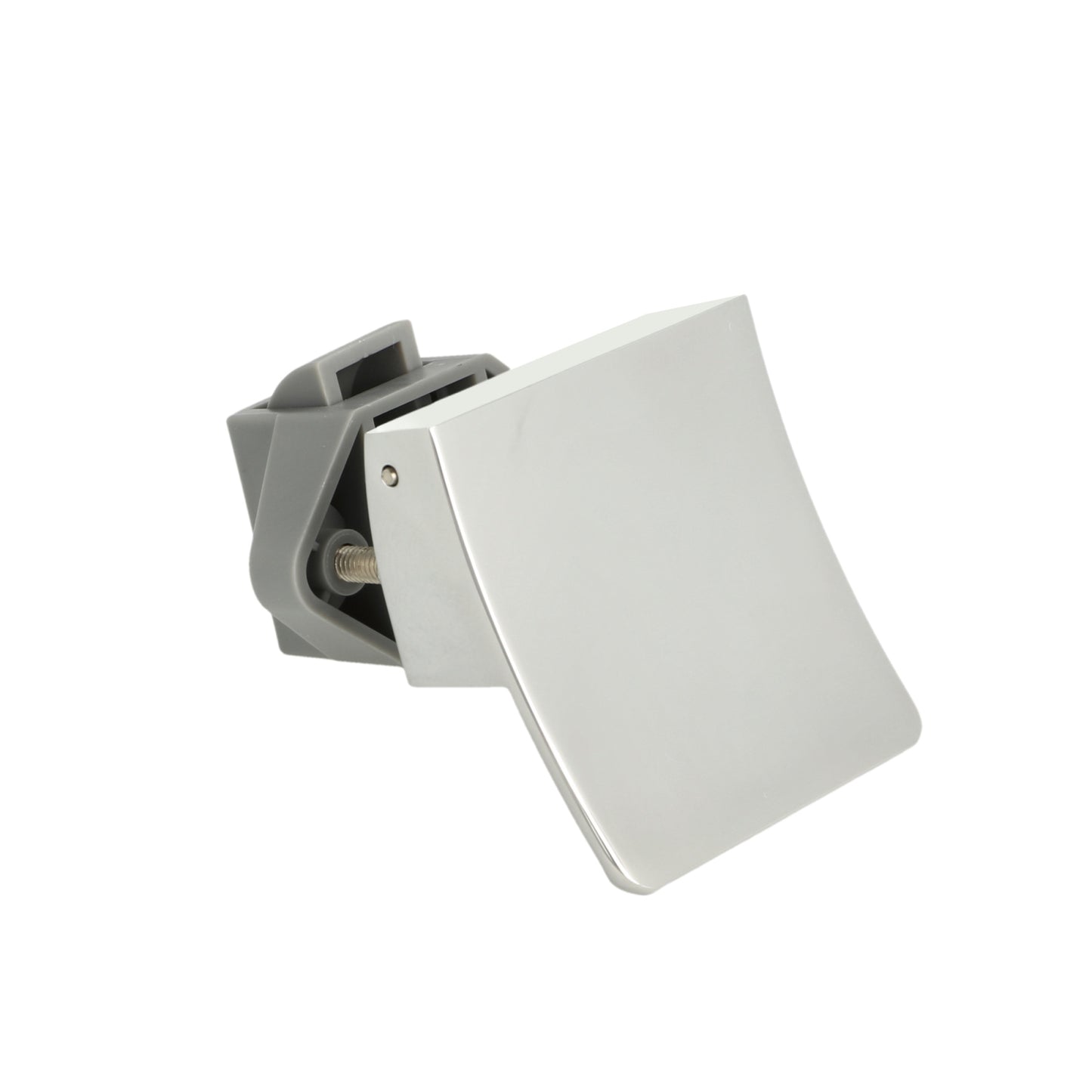 Robust snap lock with lifting handle, made of Zamak, surface: chrome-plated, design: square, 14.03.075-0. Lifting handle with self-locking lock and soft-close for caravans, yachts, and much more, from SISO Denmark