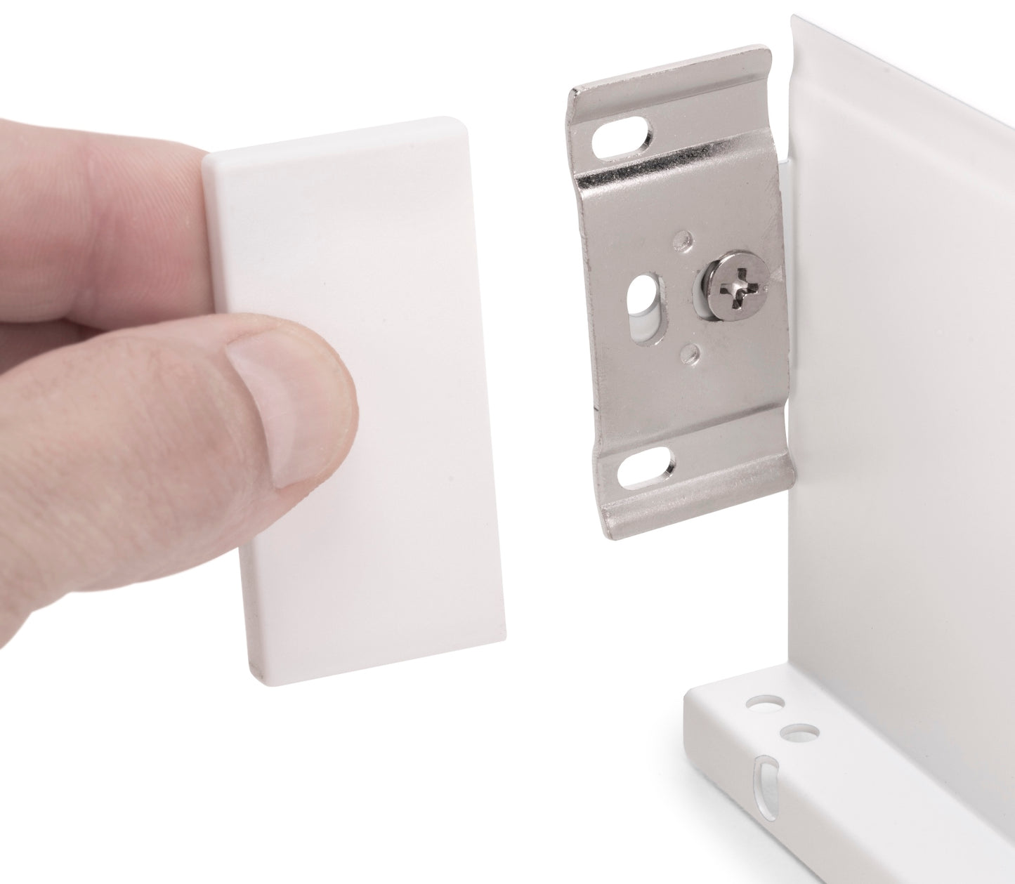 Ensemble de tiroirs à côtés extra-fins, hauteur : 88 mm, blanc, profondeur : 440 mm (17-21/64″), extension totale avec système de fermeture amortie, référence 3275312 pour meubles de cuisine