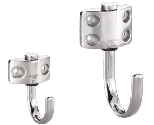 High-quality SUS304 stainless steel swivel hook, 110 mm (4.4"), JF-T70. V2A swivel hook for marine applications, RVs, outdoor use, humid environments, and much more, from Sugatsune / LAMP® (Japan)