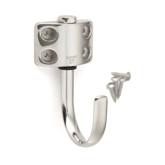 High-quality SUS304 stainless steel swivel hook, 110 mm (4.4"), JF-T70. V2A swivel hook for marine applications, RVs, outdoor use, humid environments, and much more, from Sugatsune / LAMP® (Japan)