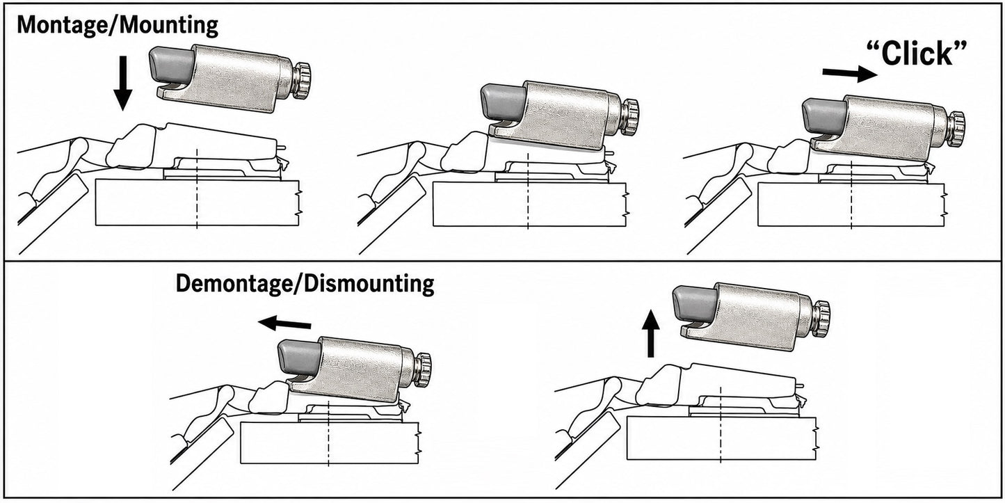 Soft-close damping system, F069073711 for Nexis Click-on Mirro hinge, Nexis Click-on Mirro -15° hinge