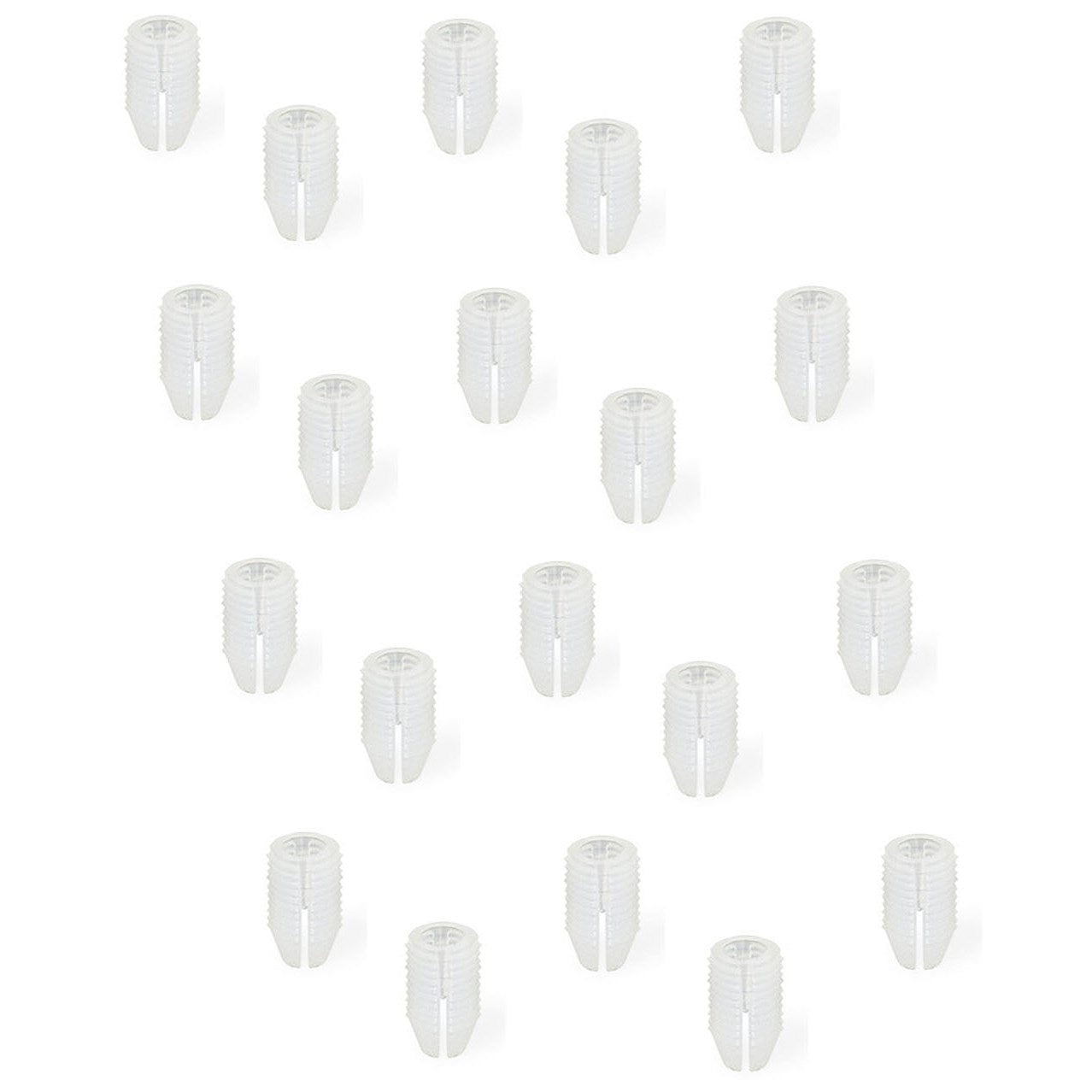 20 pieces of sturdy impact sleeve suitable for screws ⌀3 mm, made of nylon (PA), 10 mm (25/64″), 9040920 for furniture connection, body assembly, shelf assembly