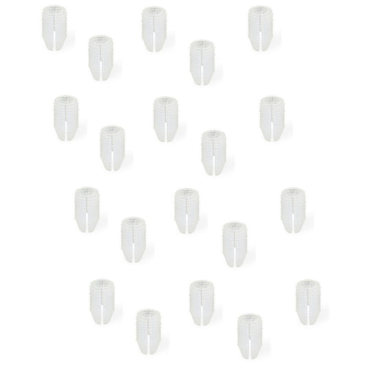 20 pieces of sturdy impact sleeve suitable for screws ⌀3 mm, made of nylon (PA), 10 mm (25/64″), 9040920 for furniture connection, body assembly, shelf assembly