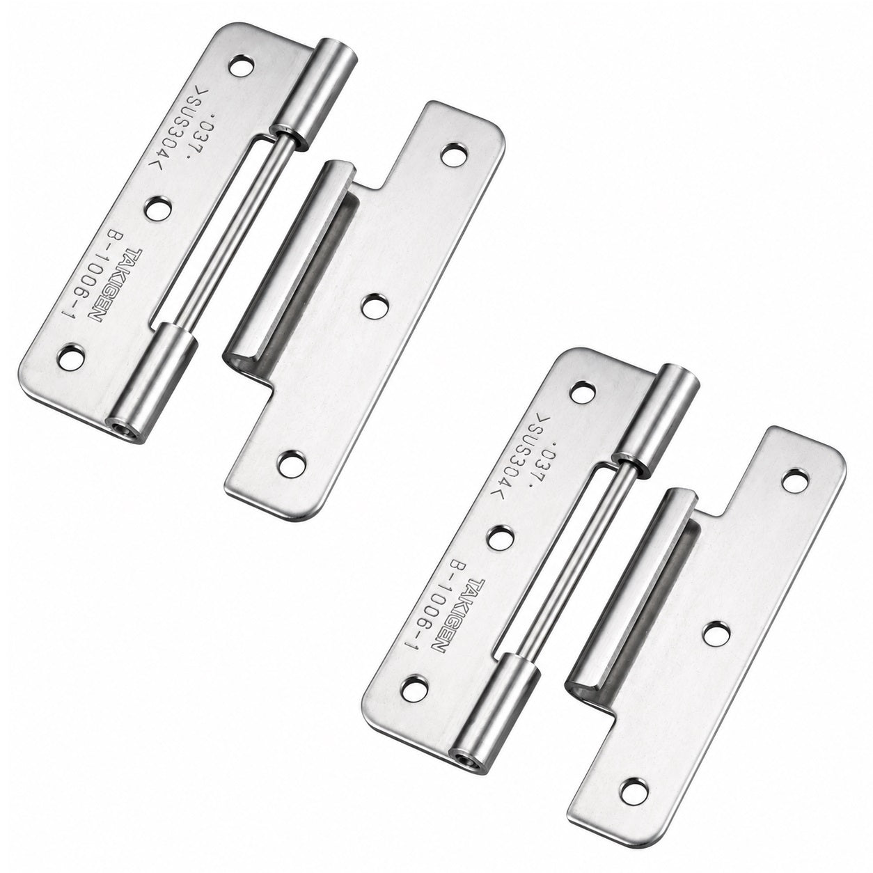 2 Stück hochwertiges Steckscharnier, B-1006-1, Höhe: 64 mm, von TAKIGEN, Tragkraft: 8 kg (18 lbs). Produktbild
