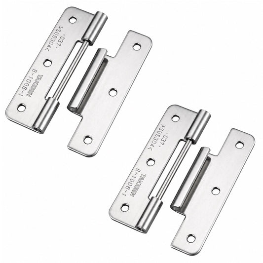 2 Stück hochwertiges Steckscharnier, B-1006-1, Höhe: 64 mm, von TAKIGEN, Tragkraft: 8 kg (18 lbs). Produktbild

