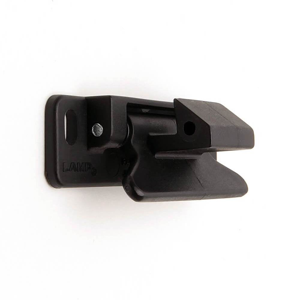 Black lever lock, polyamide finger catch with a steel counter plate, LL-66BL by Sugatsune / LAMP® (Japan)