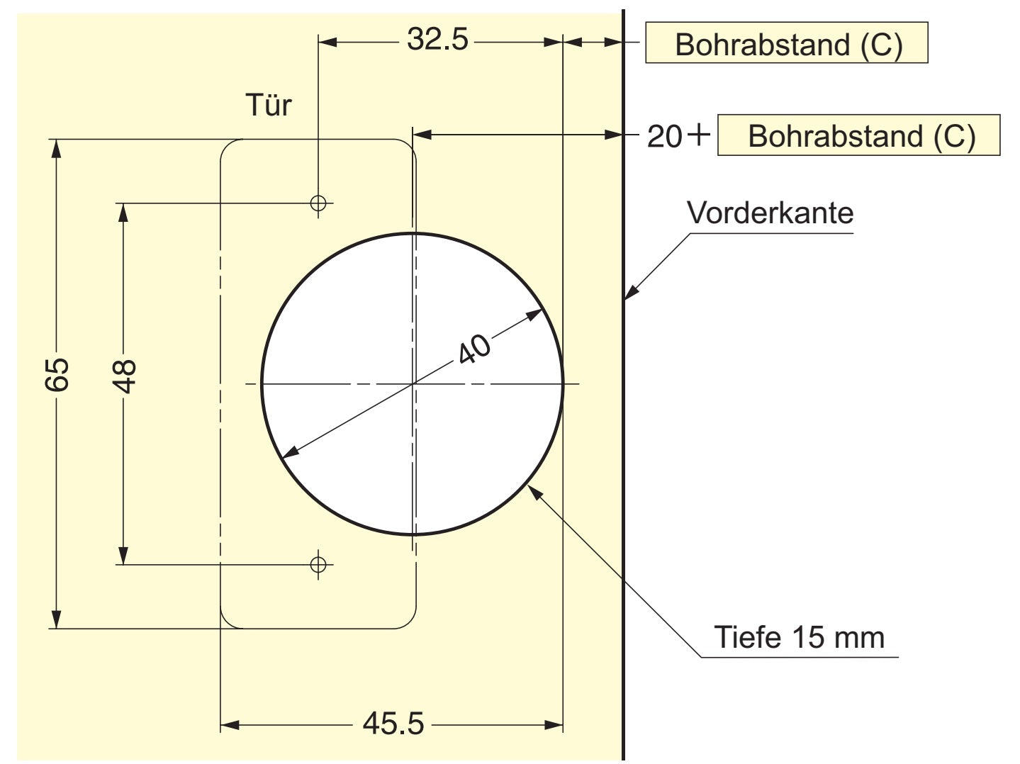 2 Stück Schwerlast-Möbelscharniere J95 für extra schwere Türen bis 25 kg! Inkl. Montageplatten. Schwerlast-Topfband, Möbelband mit Topfgröße 40 mm von LAMP® / Japan (aufliegend)