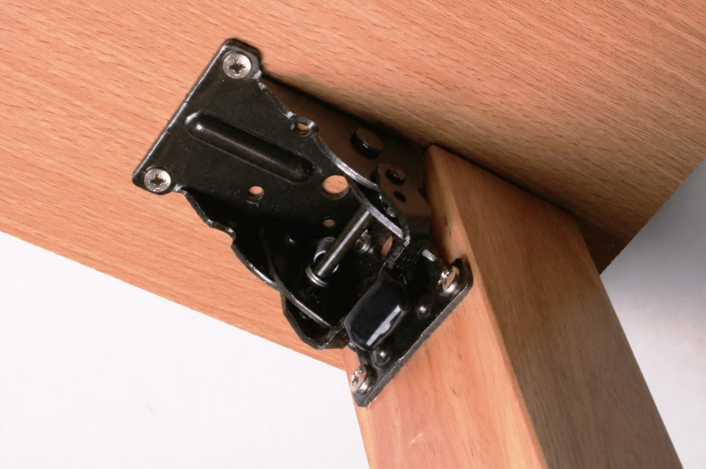 4 Stück Robuster Tischbein-Klappbeschlag, aus Stahl, Oberfläche: schwarz, B205-KTL-BK für niedrige Tische, Couchtische, Holztischbeine