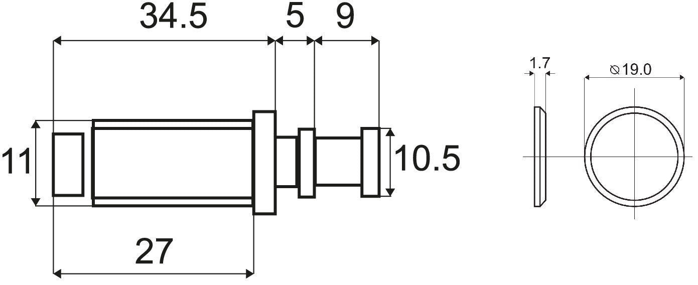 2 Stück UMAXO® Push-to-open Druckmagnetschnäpper mit selbstklebendem Gegenstück, 22.01.095. Magnetischer Touch-Latch zum Einbohren, Magnetdruckschnäpper für Möbel, Küchenschrank, Wohnzimmerschrank, Blechschrank und viel mehr, von SISO Denmark