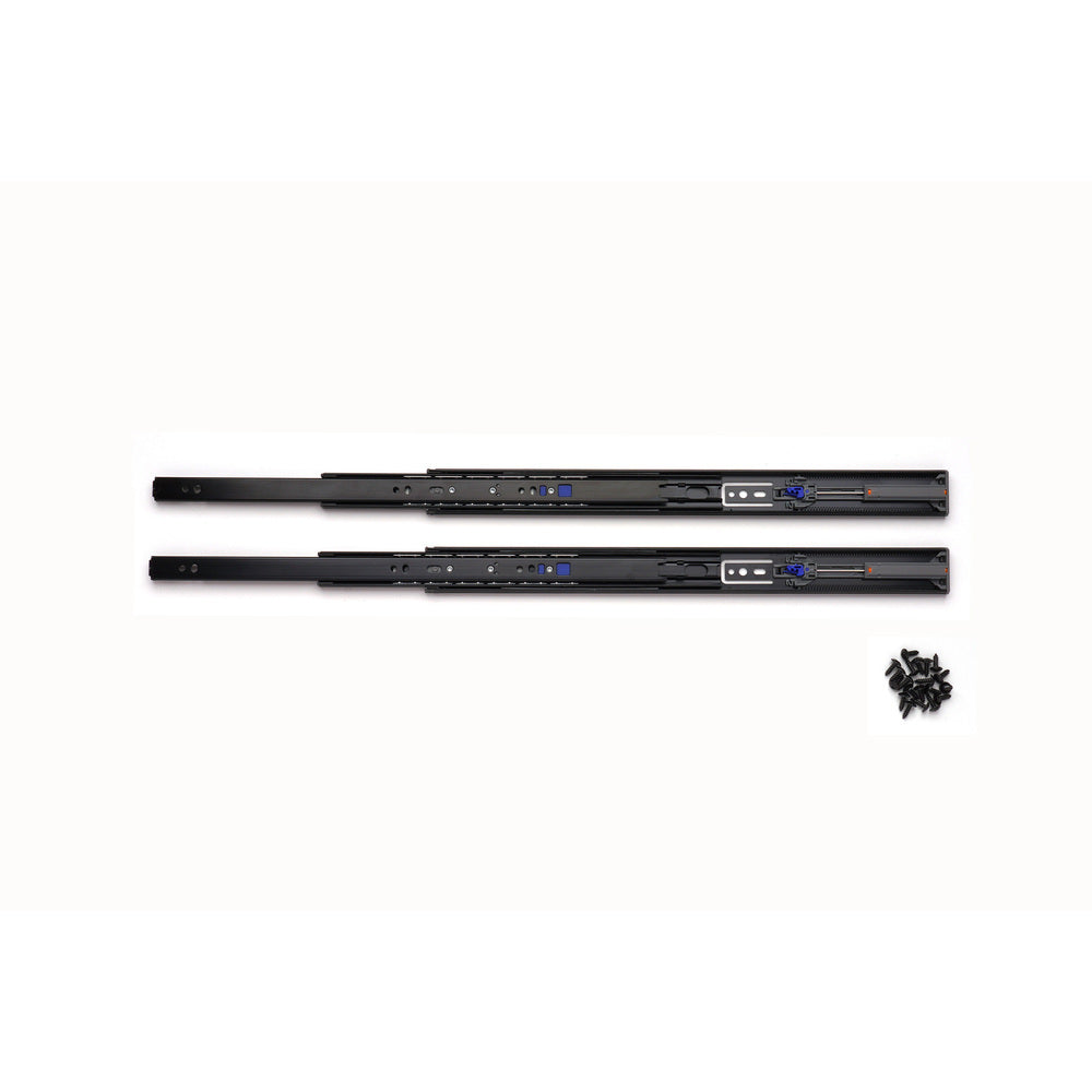 Vollauszug, gedämpft, schwarz 3670-400BL, von Sugatsune / LAMP (Japan)