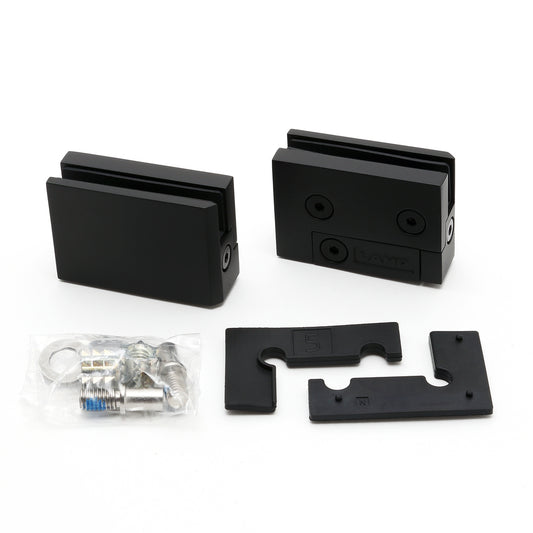 Glass door hinge, inset GS-GH5-BL, by Sugatsune / LAMP (Japan)