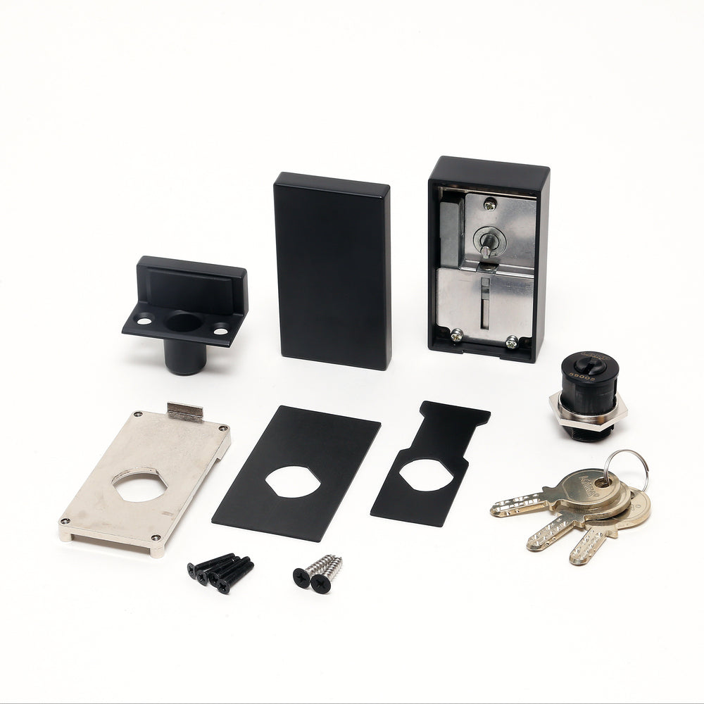 Zylinderhebelschloss für Glastüren, verschiedenschließend GS-GL50-BL-B, von Sugatsune / LAMP (Japan)