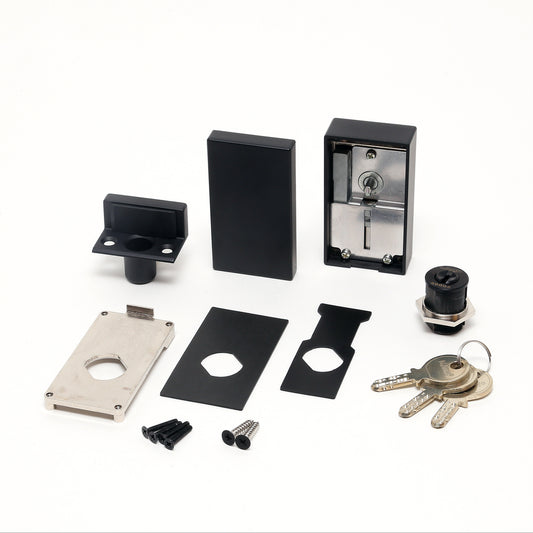 Zylinderhebelschloss für Glastüren, verschiedenschließend GS-GL50-BL-B, von Sugatsune / LAMP (Japan)