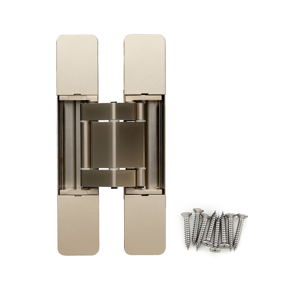 Scharnier für unsichtbaren Anschlag, 3D-verstellbar, Nickel HES3D-W190NI, von Sugatsune / LAMP (Japan)