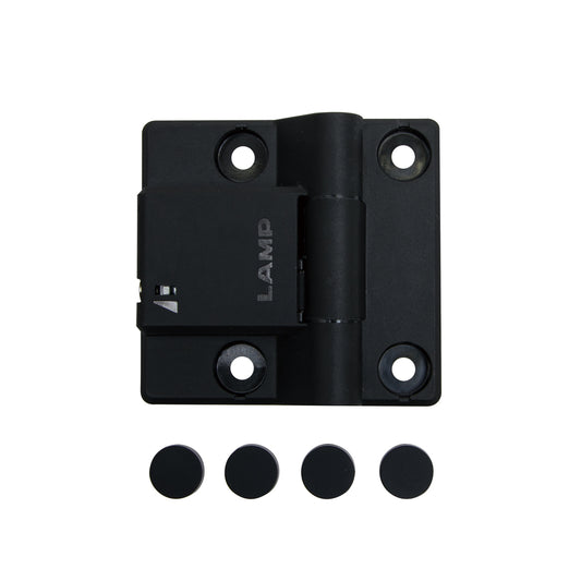 Soft-close hinge for horizontal opening HG-JV65-S-BL, by Sugatsune / LAMP (Japan)