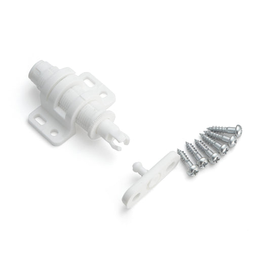 Non-magnetic push-button catch MC-20WT, by Sugatsune / LAMP (Japan)