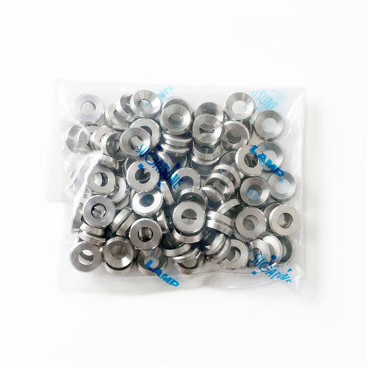 Rondelles fraisées, acier inoxydable, lot de 100 pièces. SETUP-SUS-M6-P100, par Sugatsune / LAMP (Japon)