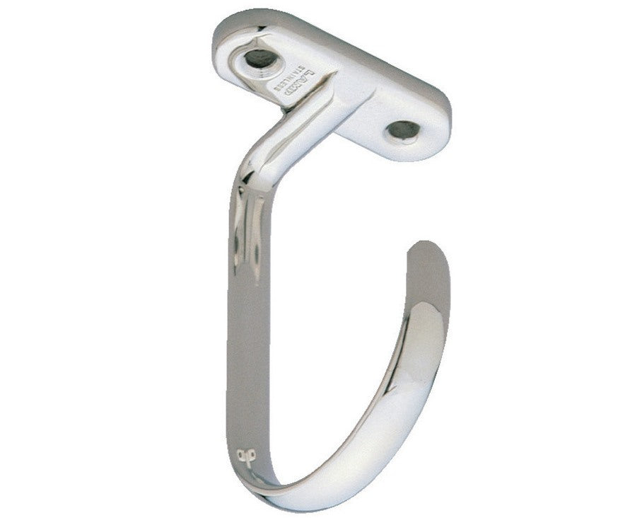High-quality universal hook for ceiling or under-shelf mounting, made of solid stainless steel, 100 mm (4"), DS-H-60. Ceiling hook for humid environments, outdoor use, shipbuilding, and much more, from Sugatsune / LAMP® (Japan)