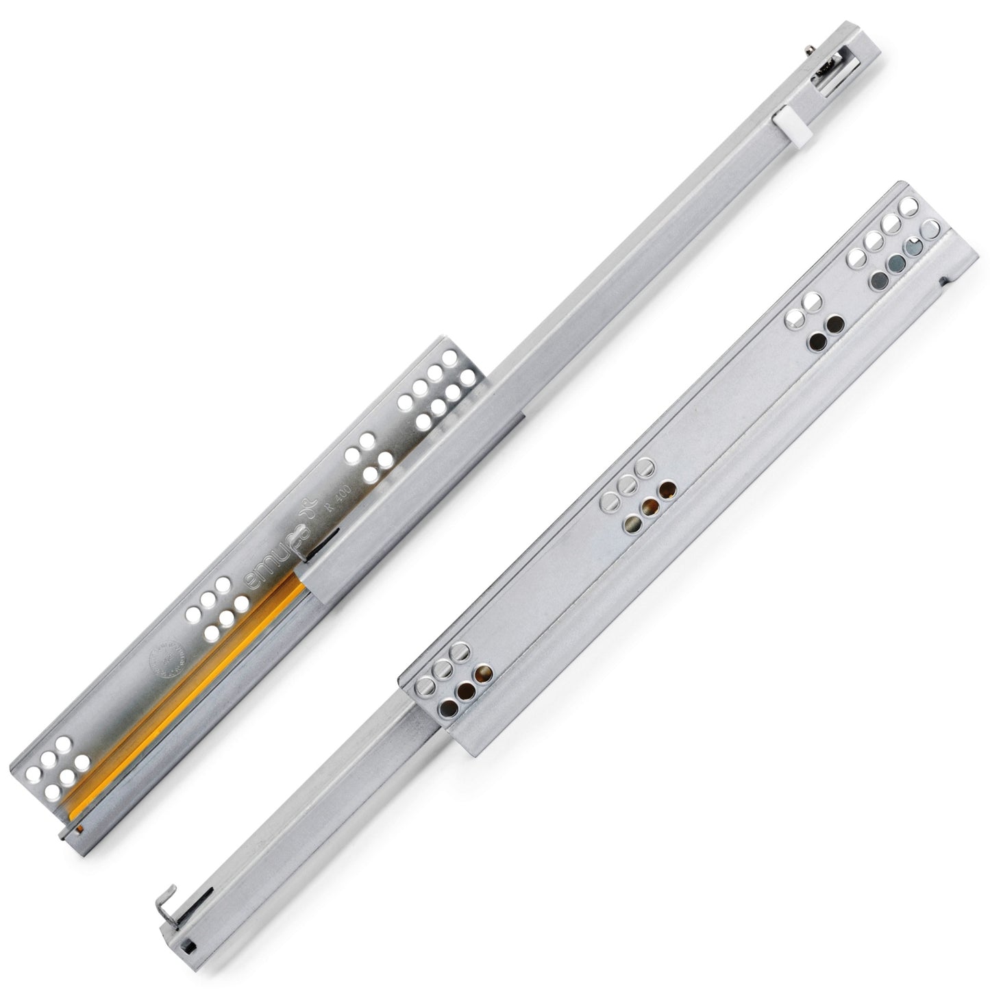 Unterflurführungen, 3019305, 400 mm (15-3/4″), von EMUCA, Tragkraft: 25 kg (56 lbs), Ausführung: Teilauszug mit Soft-Close. Produktbild
