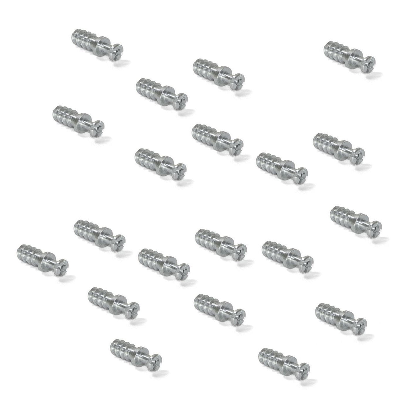 20 pieces of robust connecting bolts for bore ⌀6 mm, made of steel, 11 mm (7/16″), 8905305 for furniture connection