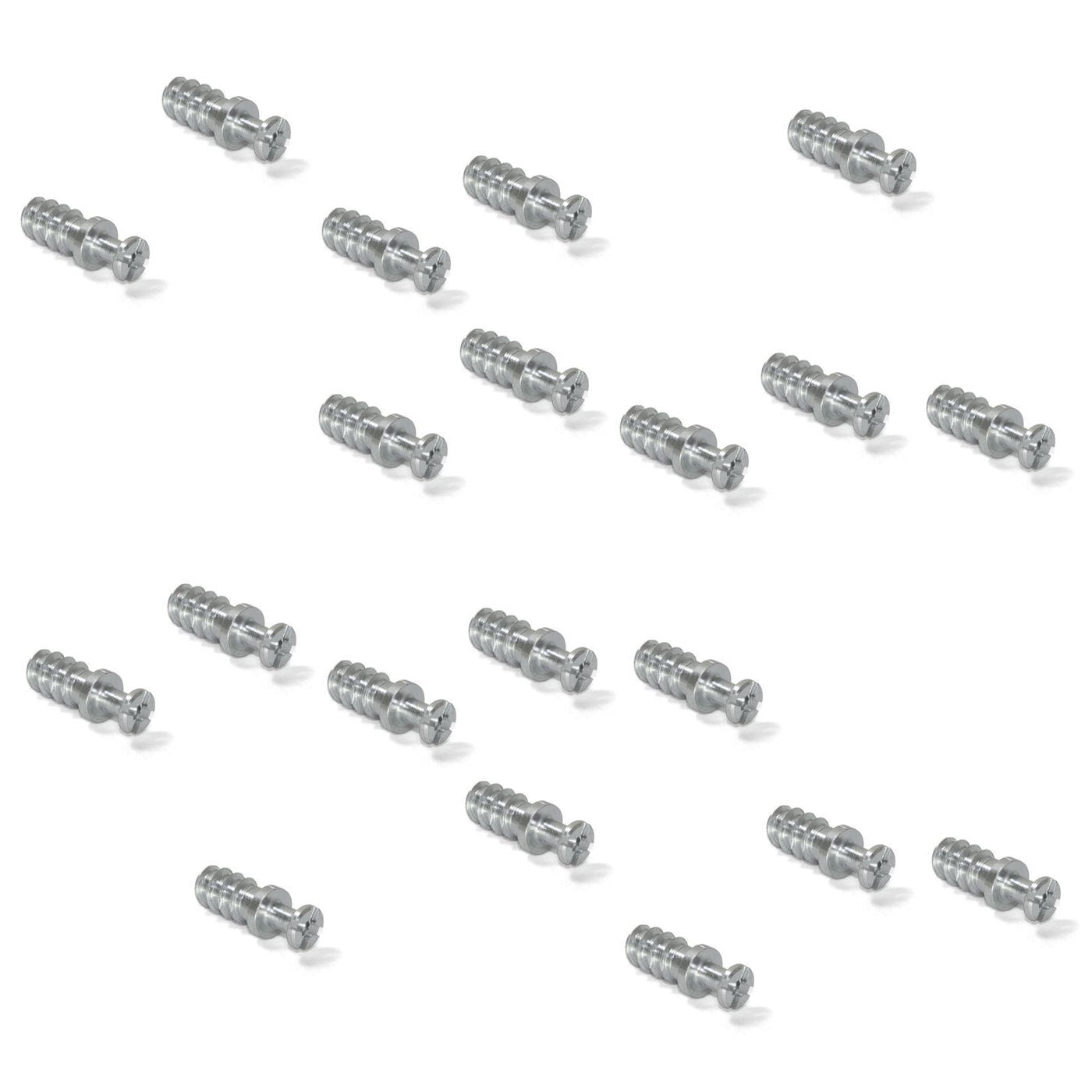 20 pieces of robust connecting bolts for bore ⌀6 mm, made of steel, 8 mm (5/16″), 8905205 ​​for furniture connection
