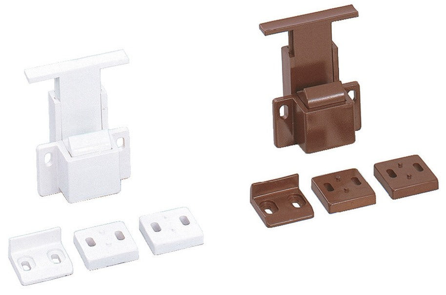 Poignée de verrouillage à bouton-poussoir cachée, surface : blanche, AK-60WT et AK-C60WT pour intérieurs de yacht, intérieurs de camping-car, meubles de caravane, camping-car
