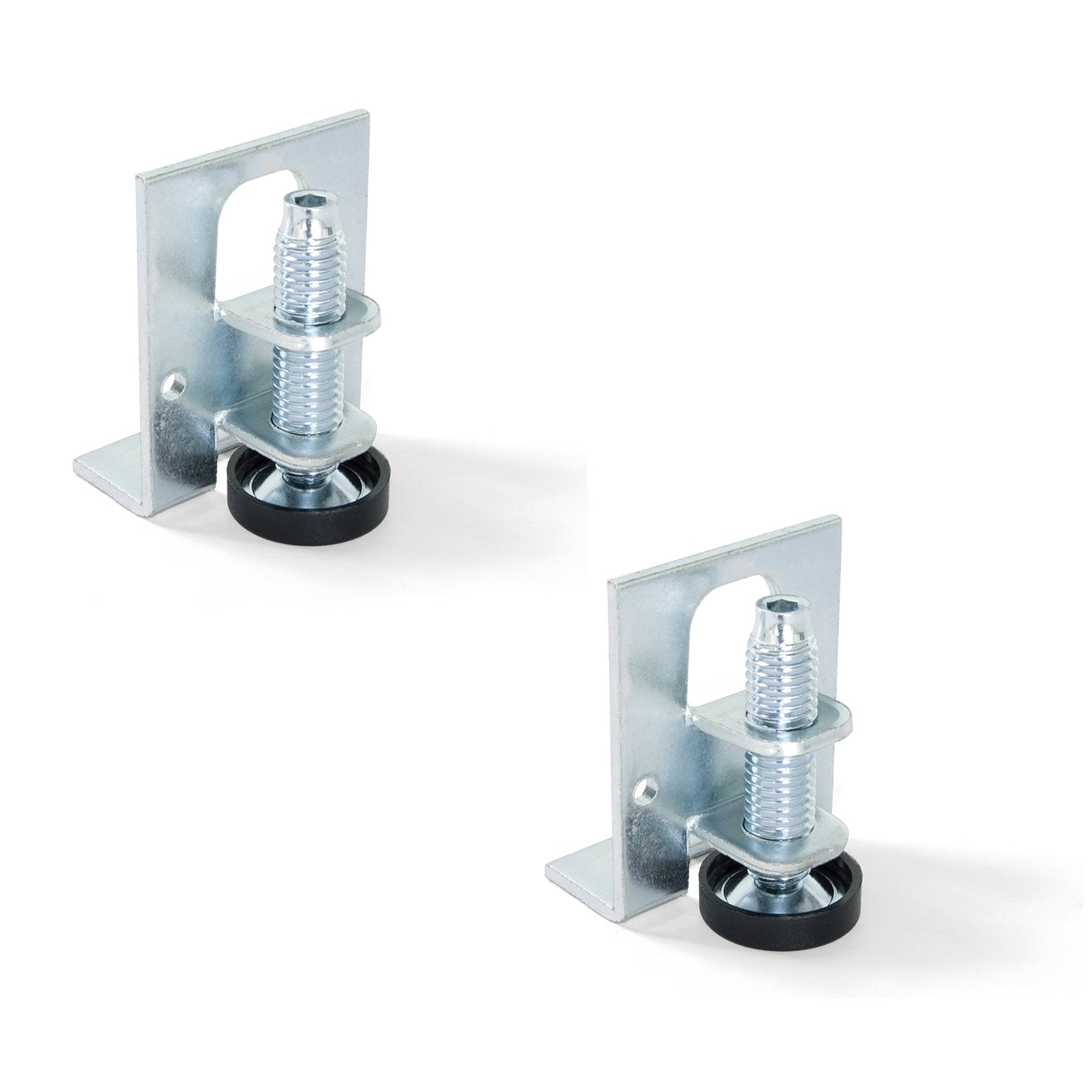 2 sturdy adjustable feet with mounting bracket, made of steel, load capacity: 120 kg (265 lbs), 3016805 for cabinets, kitchen furniture, industrial furniture