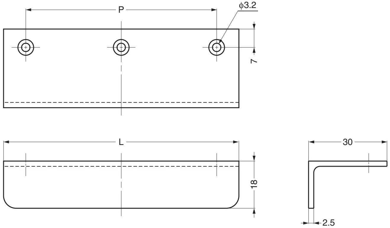 Hochwertiger Winkelgriff aus massivem und robustem Messing, vernickelt, satiniert matt, 46 mm (1,9″) ANGU-A405. Möbelgriff ANGU-A405 für Wohnzimmerschrank, Büromöbel, Schlafzimmermöbel, Küchenschrank, von Sugatsune / LAMP® (Japan)