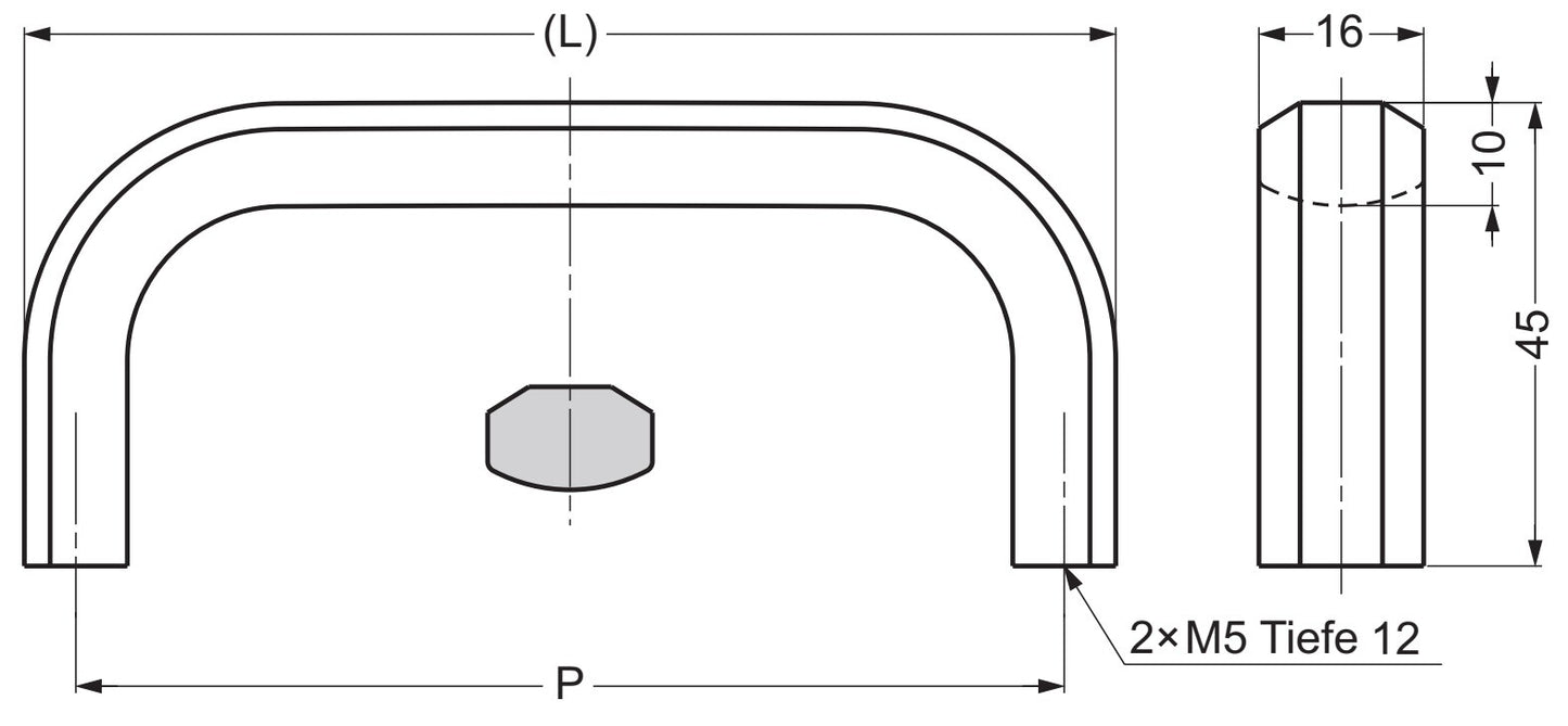 ZweiL® Edelstahl-Möbelgriff, 330 mm, ZL-2002-320. Möbelgriff aus feinstem Edelstahl V4A (SUS316) für exklusive Raumgestaltung und hochwertige Einrichtungen von Sugatsune / LAMP® (Japan)